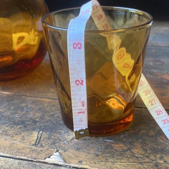 77-(VK). Vintage. Kitchen. Amber. Glass. Juice Set. - Picture 13 of 13